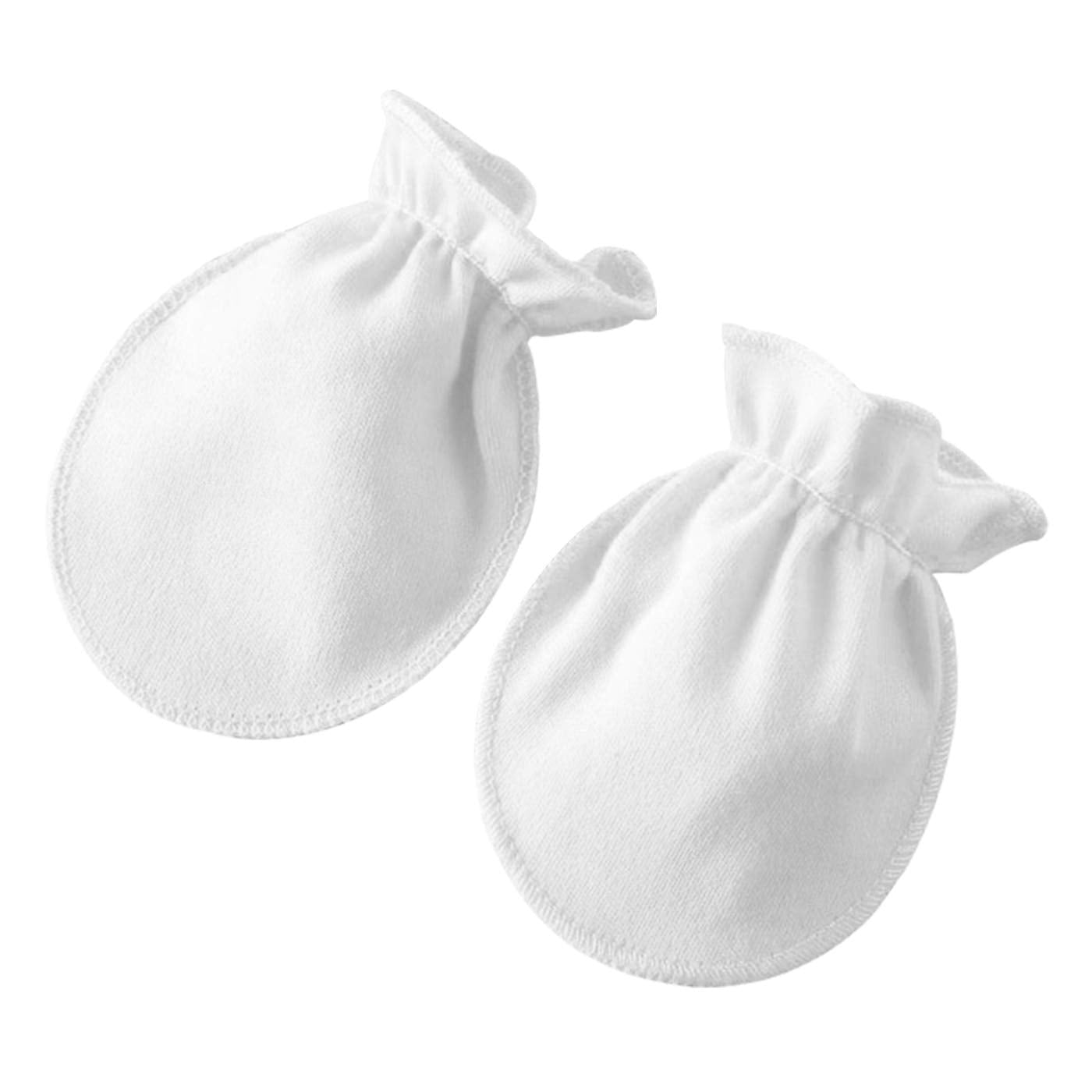 Newborn Baby Mittens No Scratch Cotton Gloves Warm Mittens Baby Glove For Boys Girls 10-Pairs/White