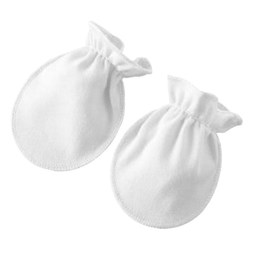Newborn Baby Mittens No Scratch Cotton Gloves Warm Mittens Baby Glove For Boys Girls 10-Pairs/White