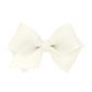 Wee Ones Girls' Classic Grosgrain Hair Bows On A Weestay No-Slip Hair Clip, Handmade, Wee Sized Bow, Antique White