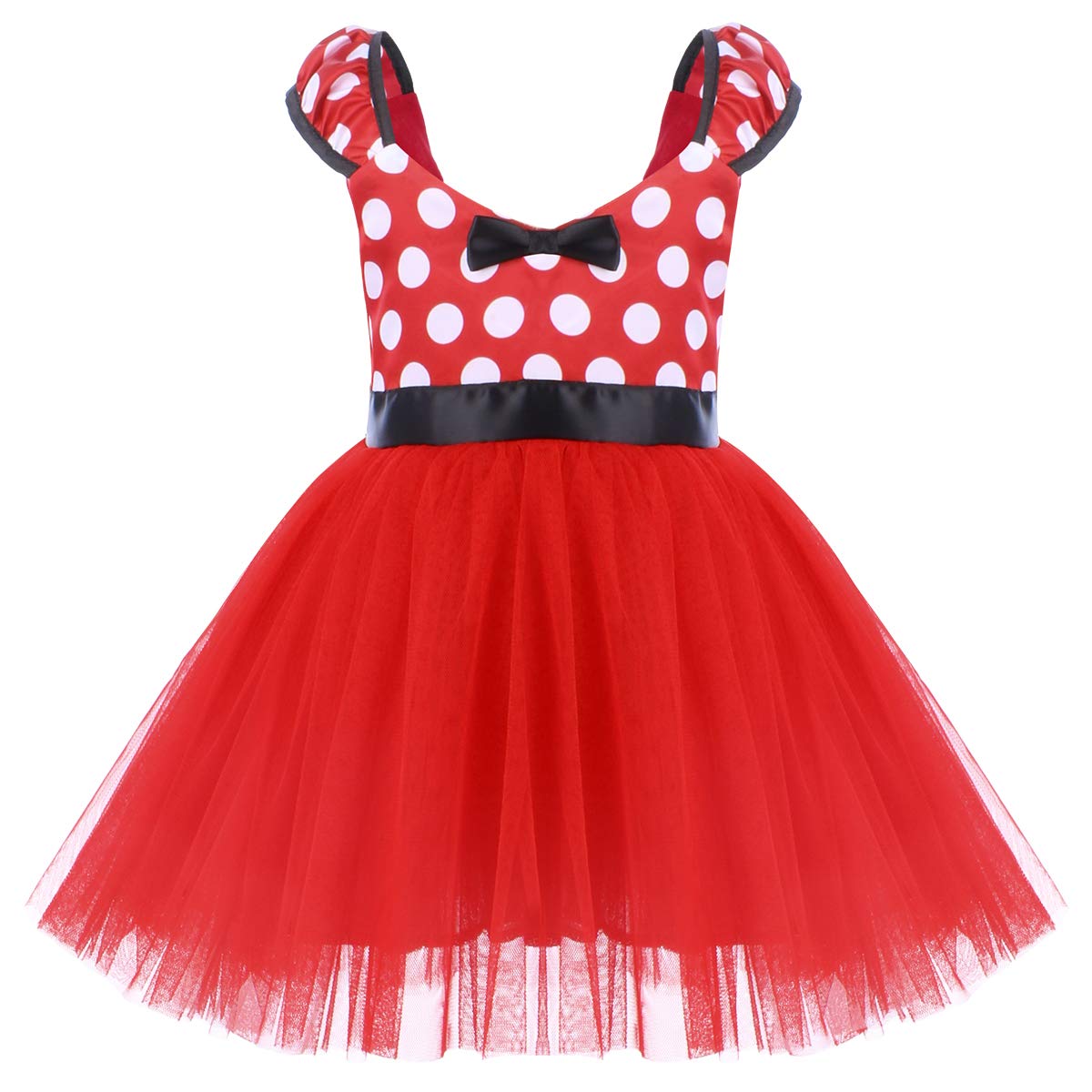 Ibtom Castle Wedding Costume For Toddler Little Girl Tutu Skirt Cartoon Ear Headband Polka Dot First Birthday Halloween Costume