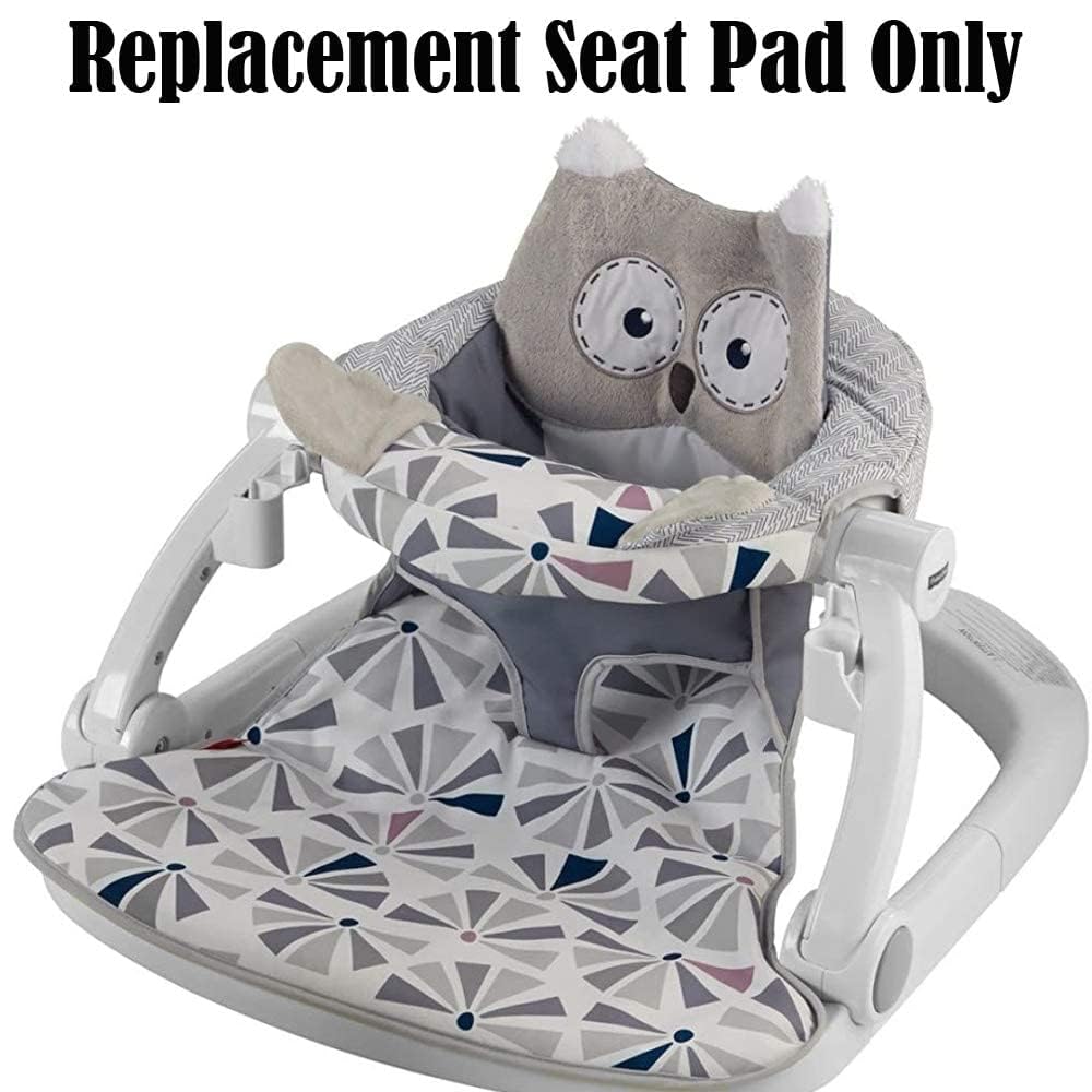 Replacement Part For Fisher-Price Premium Sit-Me-Up Floor Seat With Toy Tray - Fpk63 ~ Replacement Seat Pad ~ Owl Theme