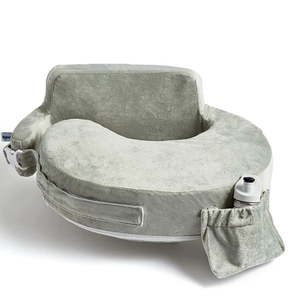 My Brest Friend Super Deluxe Nursing Pillow For Breastfeeding And Bottlefeeding With Lumbar Support, Convenient Pocket And Remov