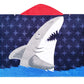 Bangsaur Kids Hooded Beach Bath Towels, 100% Cotton 50'X30' Wrap Blanket, Toddlers Boys 3-12 Years Coverup Towel White Shark