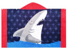 Bangsaur Kids Hooded Beach Bath Towels, 100% Cotton 50'X30' Wrap Blanket, Toddlers Boys 3-12 Years Coverup Towel White Shark
