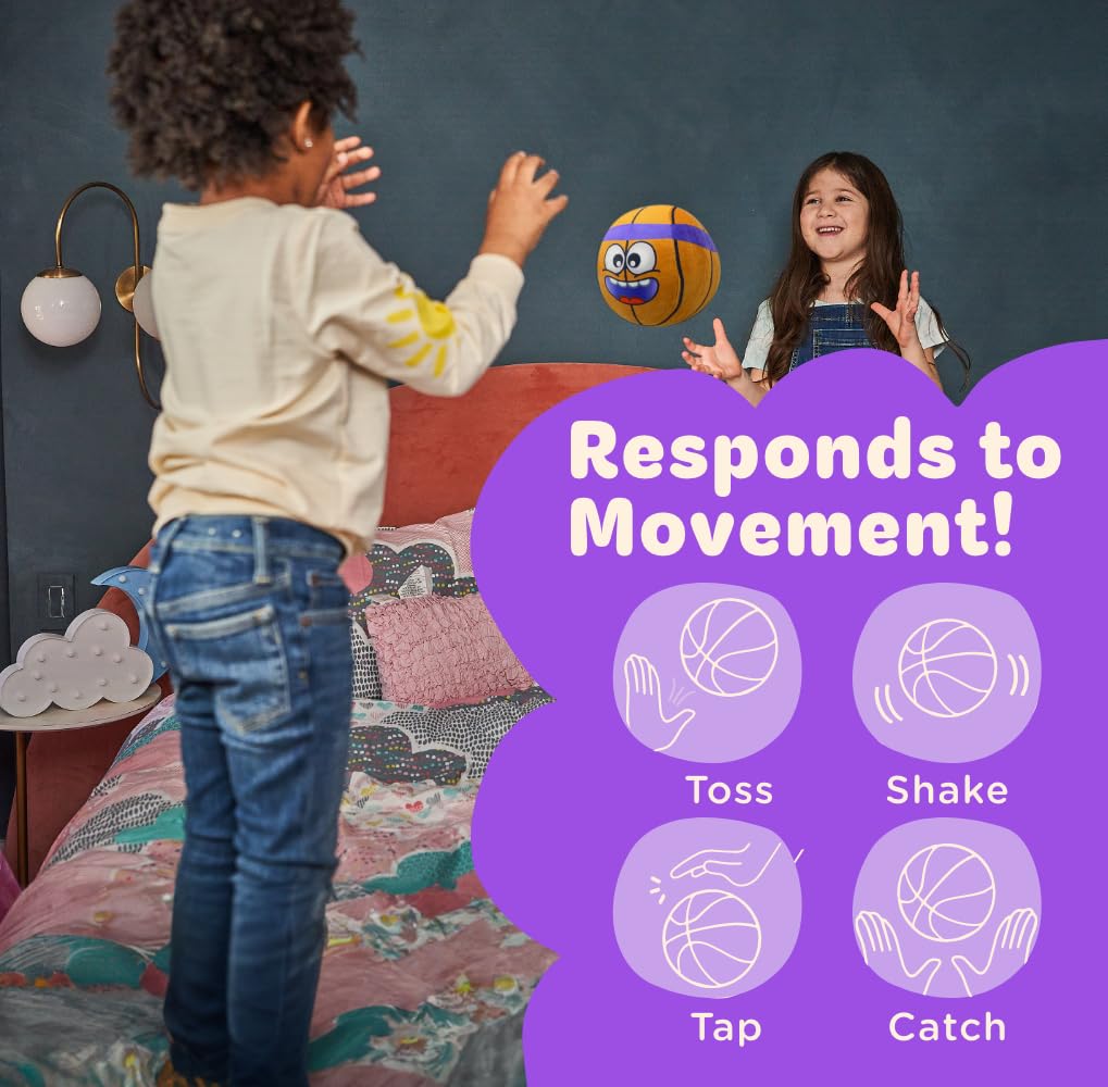 Move2Play, Hilariously Interactive Toy Basketball with Music and Sound Effects, Ball for Toddlers, Birthday Gift for Boys and Gi