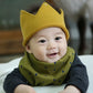 Baby Crown Hat Boys Girls Knit Headband Birthday Party Warm Crochet Beanie For Toddler Child Ptk20 (Red)