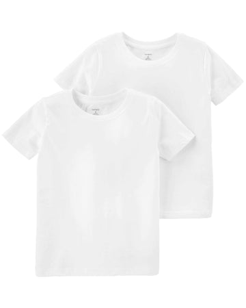 Carter'S 2 Pk S/S Tee - White- 4-5