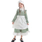 Fccam Prairie Dresses For Girls Pioneer Costume 19Th Century Long Sleeves Colonial Dress Green Xl Age Over 4 Years Old
