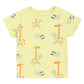 Miniklub Cotton Half Sleeves Text Printed Tee,Pack Of 1,Yellow (912M)