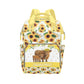 Noverbibi Custom Sunflower Cow Diaper Bag for Women, Personalized Name Multifunction Nylon Nursing Mommy Daypack with Large Capa