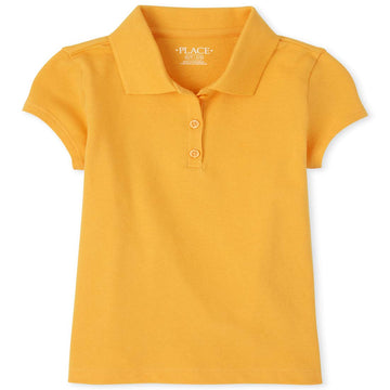The Children'S Place Girls Uniform Pique Polo Shirt, Yellow Pencil, M 7 8 Us
