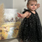 Agqt Infant Babys Tulle Tutu Dress Sleeveless Sequin Summer Birthday Party Pageant Gowns Halloween Costume Dress Black-Sequin Do