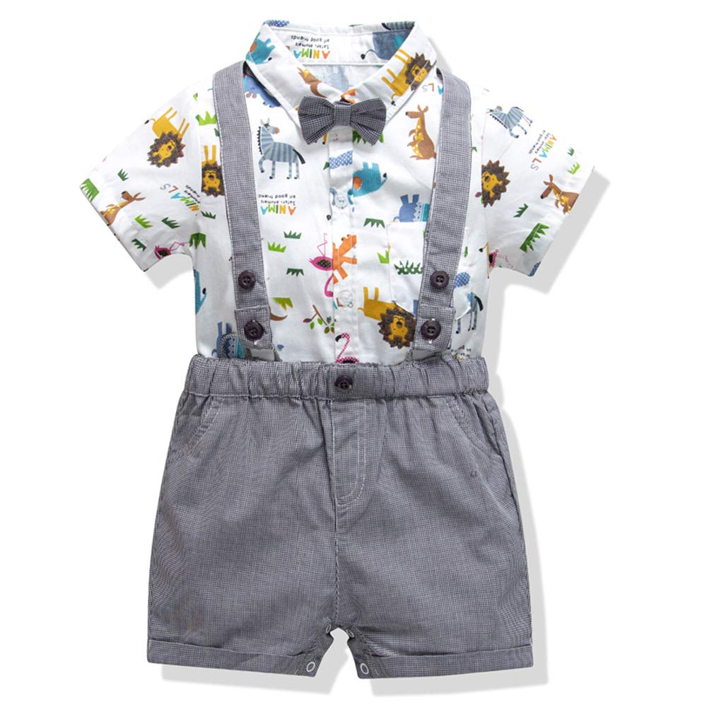 Seclovers Baby Boy Tuxedo Outfits|Gentleman Bowtie Romper Suspender Sh – Cutebab WBBAPB07R3RQH83