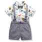 Seclovers Baby Boy Tuxedo Outfits|Gentleman Bowtie Romper Suspender Shorts Set, Toddler Boys Formal Suit