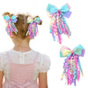 Rainbow Hair Clips for Women Girls Colorful Curly Ribbon Bow Clip for Hair Bows Ribbons Pride Month Accessories for Girls Women 
