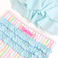 Rufflebutts Pale Rainbow Stripe Flounce Bikini - 6-12M