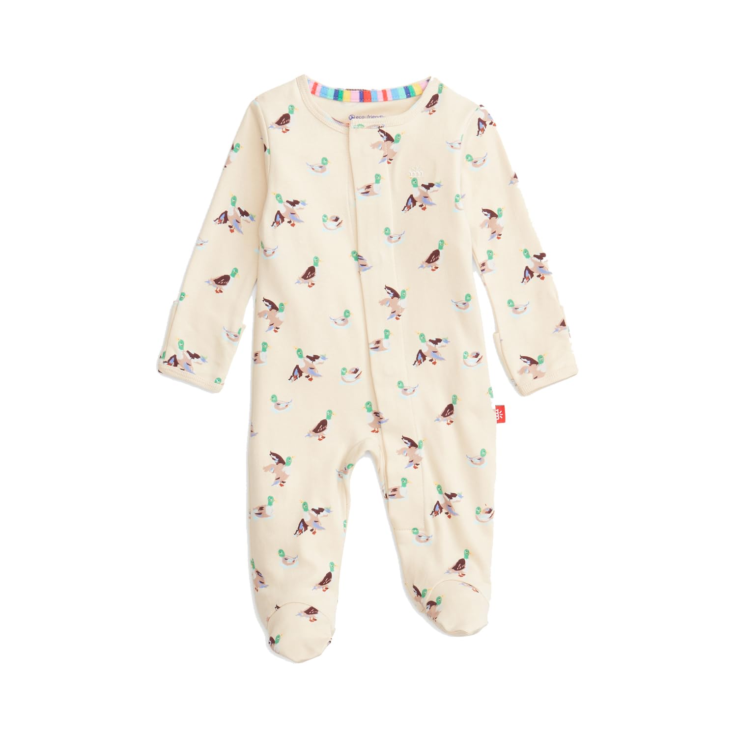 Magnetic Me 100% Organic Cotton Magnetic Baby Footie Pajamas | Super Soft Cotton Fabric | Quack Me Up | Newborn