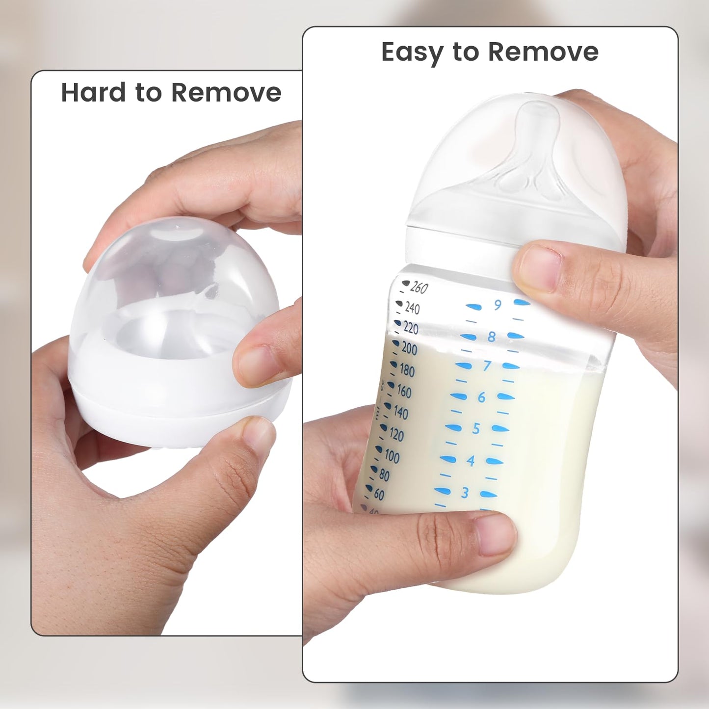 8 Count Baby Bottle Lids Compatible With Philips Avent Baby Bottles, Soft & Safe Pp Bottle Caps For Avent Natural Plastic And Gl