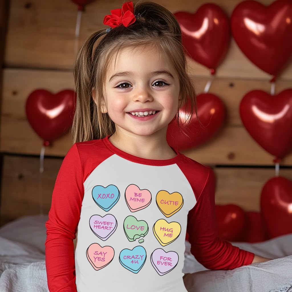 Toddler Girls T-Shirt Valentine'S Day Shirt You Are Worthy Loved Heart Tops Kids Long Sleeve Baby Girl Tees 5T