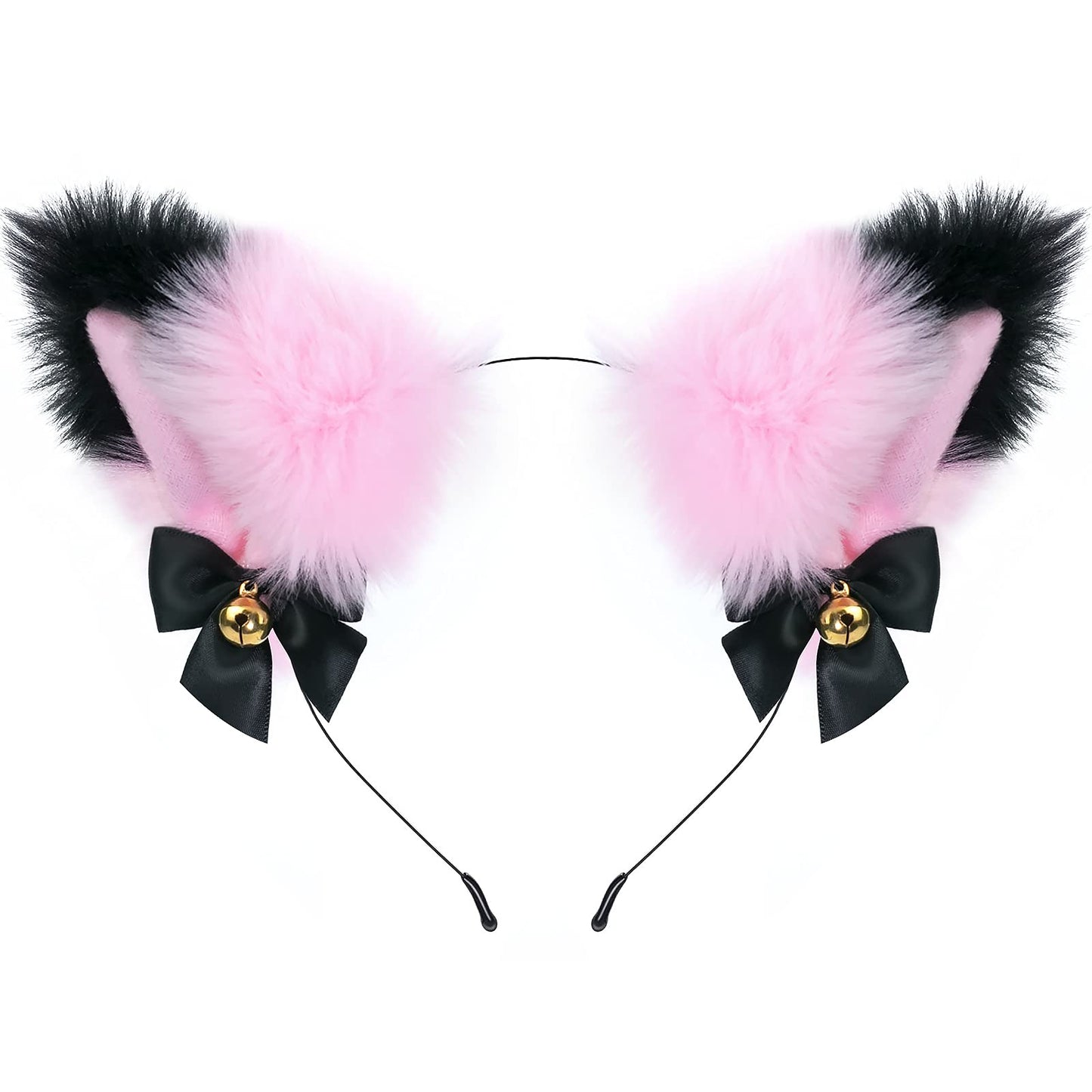 Cedar Bright Fox Cat Ears Anime Cosplay - Animal Wolf Headwear, Halloween Headband,Headpiece Costume Accessories With Bells (Pin