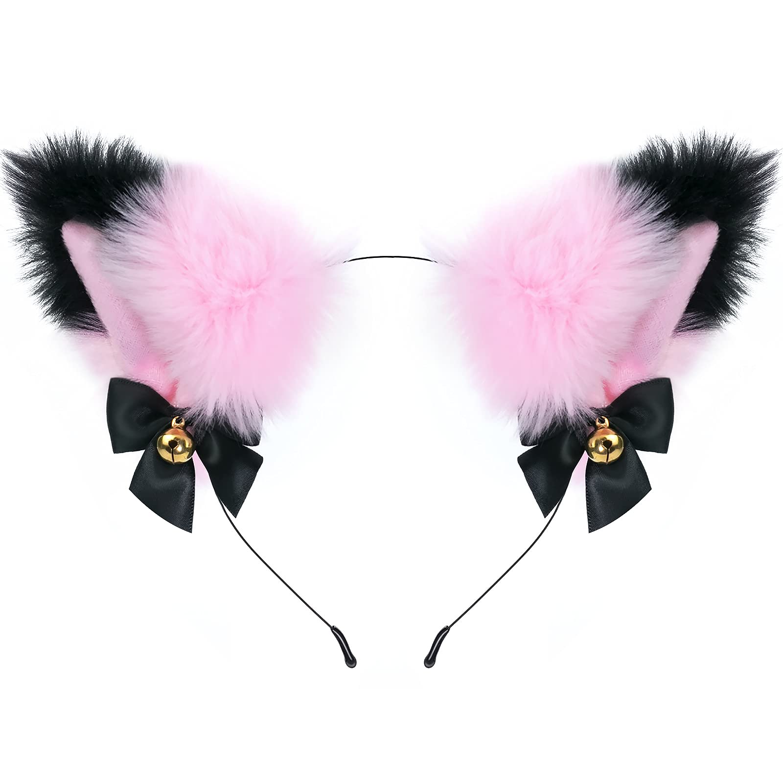 Cedar Bright Fox Cat Ears Anime Cosplay - Animal Wolf Headwear, Halloween Headband,Headpiece Costume Accessories With Bells (Pin