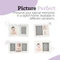 Plushible Baby Hand and Footprint Kit, White Frame with 2 Prints - Baby Picture Frame & Registry Keepsake, Personalized Casting