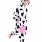 Canasour Cow Onesie Kids Halloween Cosplay Costume Girls One Piece Pjs Anime Unisex Hoodie Pajamas For 10-12 Years Boys Party Py
