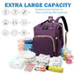 Salifa Diaper Bag Backpack, Nappy Baby Bags With Portable Changing Pad, 900D Waterproof Multi-Function Travel Portable Mommy Bag