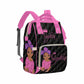 Artsadd Custom Name Diaper Bag Mommy Nappy Bags, Personalized Pink Crown Dots Handbags Large Capacity Multi-Function Nursing Bag