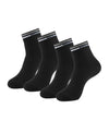 Compact Cotton Elastane Stretch Ankle Length Socks with StayFresh Treatment  Black (Pack of 2)