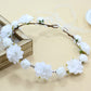 Ddazzling Girls Breath Crown Flower Girl Crown Floral Headband Wedding Hair Wreath Photo Props (White)