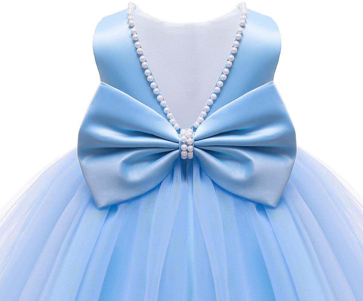Baby Girl Party Wedding Easter Dress, Sleeveless Floor Length Tutu Tulle Dance Gown 1St Birthday 12-18Months