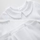 Pureborn Baby Boys Baptism Romper With Bonnet And Bib Long Sleeve Jumpsuit Christening Outfit 3 Pcs One-Piece Coverall White 9-1
