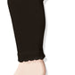 Jefferies Socks Baby Cotton Footless Tights With Scalloped Edge, Black, 18-24 Months