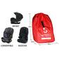 Slynnar Car Seat Travel Bag For Airplane - Gate Check Bag Fits Convertible Car Seats, Infant Carriers & Booster Seats, Red Upgra