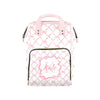 Noverbibi Custom Diaper Bag for Baby Girl Customized Pink Bow Baby Bag Personalized Nursing Bags with Name Custom Name Mommy Day
