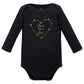 Hudson Baby Unisex Baby Cotton Long-Sleeve Bodysuits, Dreamer, 3-6 Months