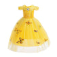 Dressy Daisy Girls' Princess Fancy Dress Up Costume Christmas Halloween Outfit Butterfly Size 5-6 Yellow