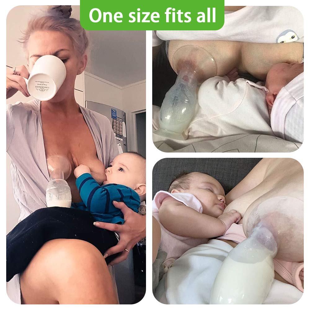 Haakaa Manual Breast Pump With Suction Bottom And Purple Stopper (4Oz/100Ml)