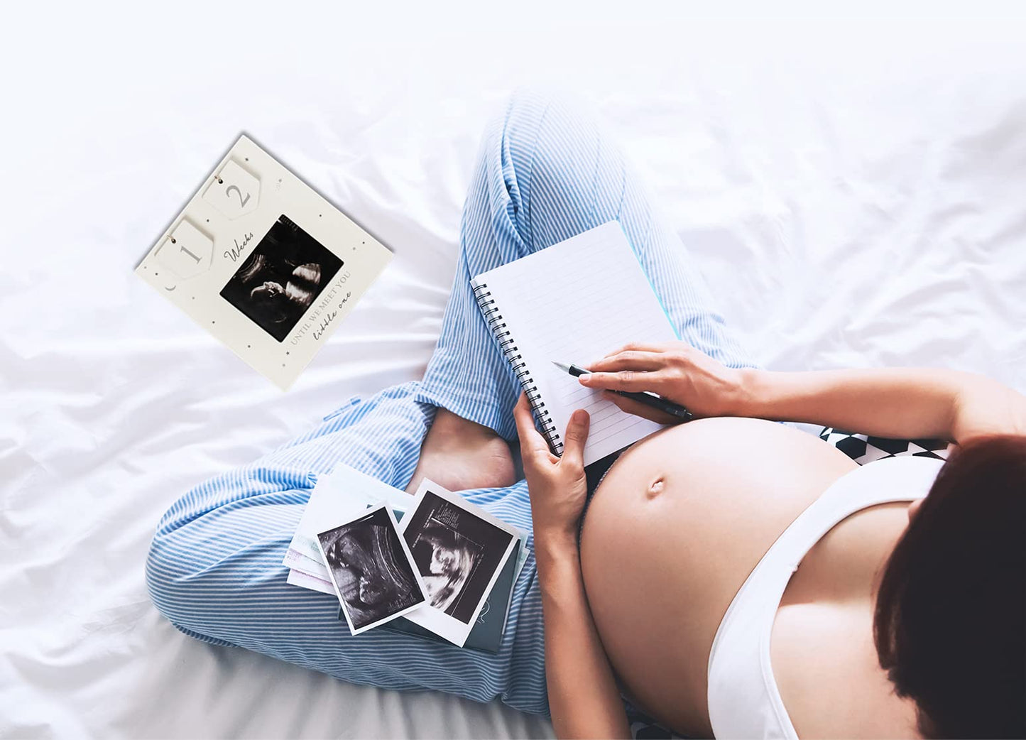 Sonogram Picture Frame | Countdown Weeks | Keepsake Baby Ultrasound Frame | Great Gift For Expecting Parents | Nursery D  Cor |