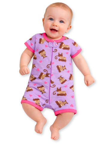 Tuddybuddy 100% Cotton Shorts Romper/Jumpsuit/Bodysuit Set For Baby (Pack Of 1 Playsuits  Pink Monkey,36 Months)