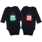 Defahn Funny Twins Baby Bodysuits Clothes Boys Girls Matching Outfits For Newborn Infant (Buy One Black Long Sleeve, 3-6 Months)