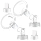 2X 18 Mm Maymom Two-Piece Wide Neck Pump Parts Compatible With Spectra S1,Spectra S2 Pumps And 2 Valves; Incl Wide Mouth Flanges