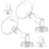 2X 18 Mm Maymom Two-Piece Wide Neck Pump Parts Compatible With Spectra S1,Spectra S2 Pumps And 2 Valves; Incl Wide Mouth Flanges