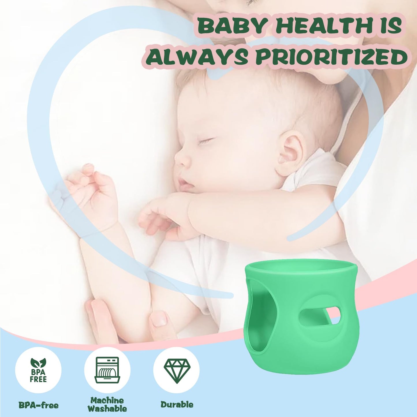 Silicone Sleeve For Philips Avent Natural Glass Baby Bottles 4 Oz, Anti Breakage Cover Sleeves, Pack Of 3