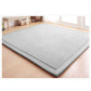 Loartee Nursery Rug Coral Velvet Crawling Rugs Mat Area Rugs Play Crawling Mat(6'8'X7'9', Gray) For Toddler Children Play Mat