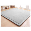 Loartee Nursery Rug Coral Velvet Crawling Rugs Mat Area Rugs Play Crawling Mat(6'8'X7'9', Gray) For Toddler Children Play Mat