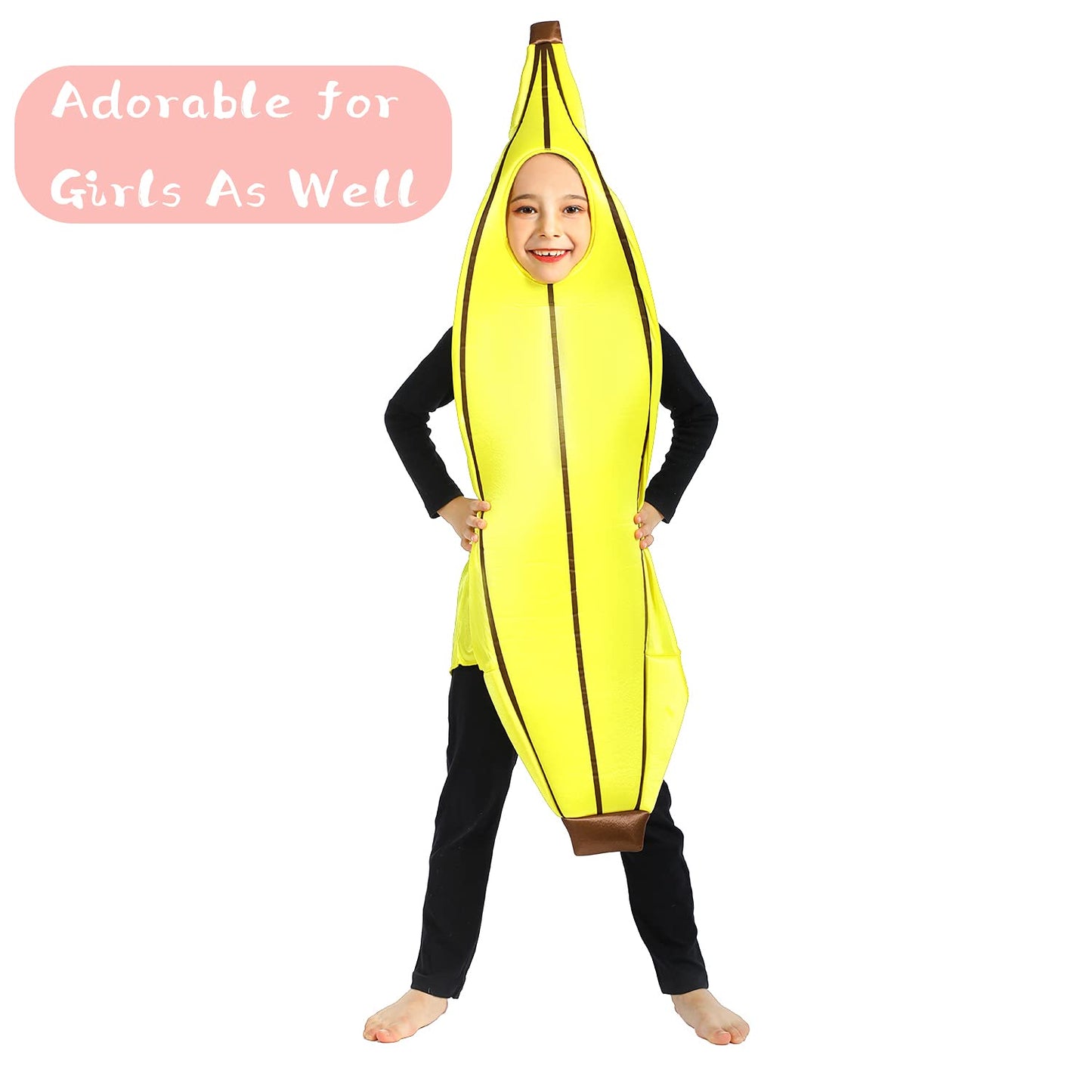 Spunicos Unisex Kids Banana Costume Fit For Children'S Ages 6-10Years