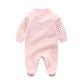 Baby Girl'S Cotton Clothing Set Perfect Cozy Romper Cute Footed Play Suit For 9-12 Month Toddler Pink Dots