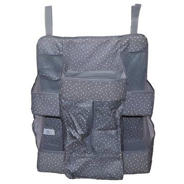 Mshine Hanging Baby Care Organizer, MultiPocket Storage for Nursery Wardrobe, Grey Polka Dot, SpaceSaving Organizer for Diaper